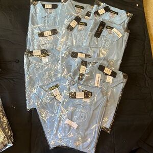 12 size 18 blue collared shirts